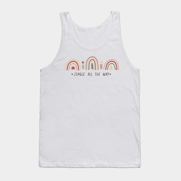 Jingle All The Way - Boho Christmas Tank Top by Pop Cult Store